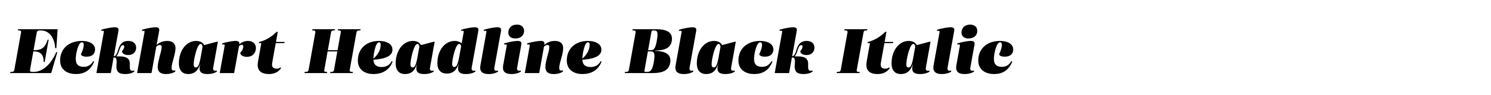 Eckhart Headline Black Italic